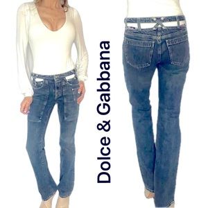 Authentic Dolce and Gabanna jeans cut out waist